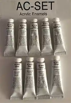 Set of 9 colors of Acrylic Enamel
