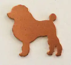 French Poodle copper shape