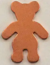 Teddy Bear copper shape
