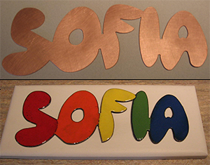 Baby name wall hanging